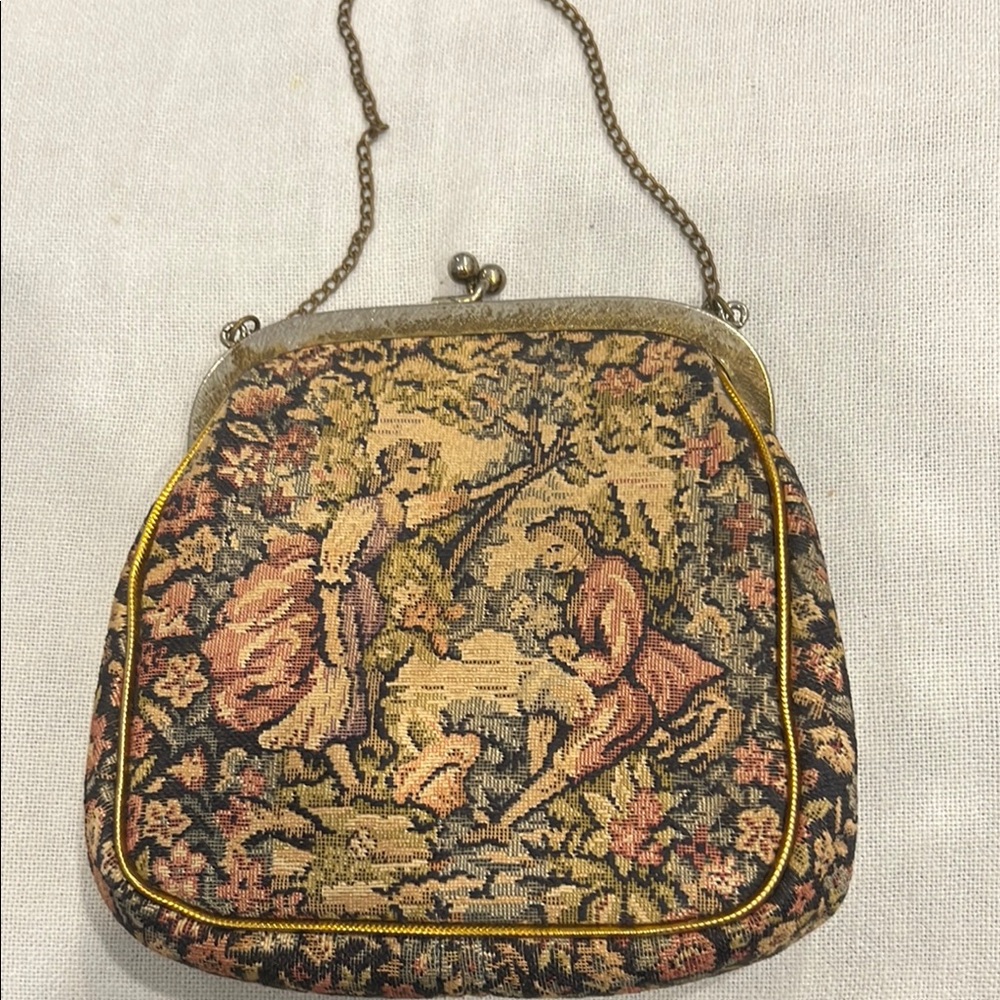 Vintage Tapestry Evening Bag
